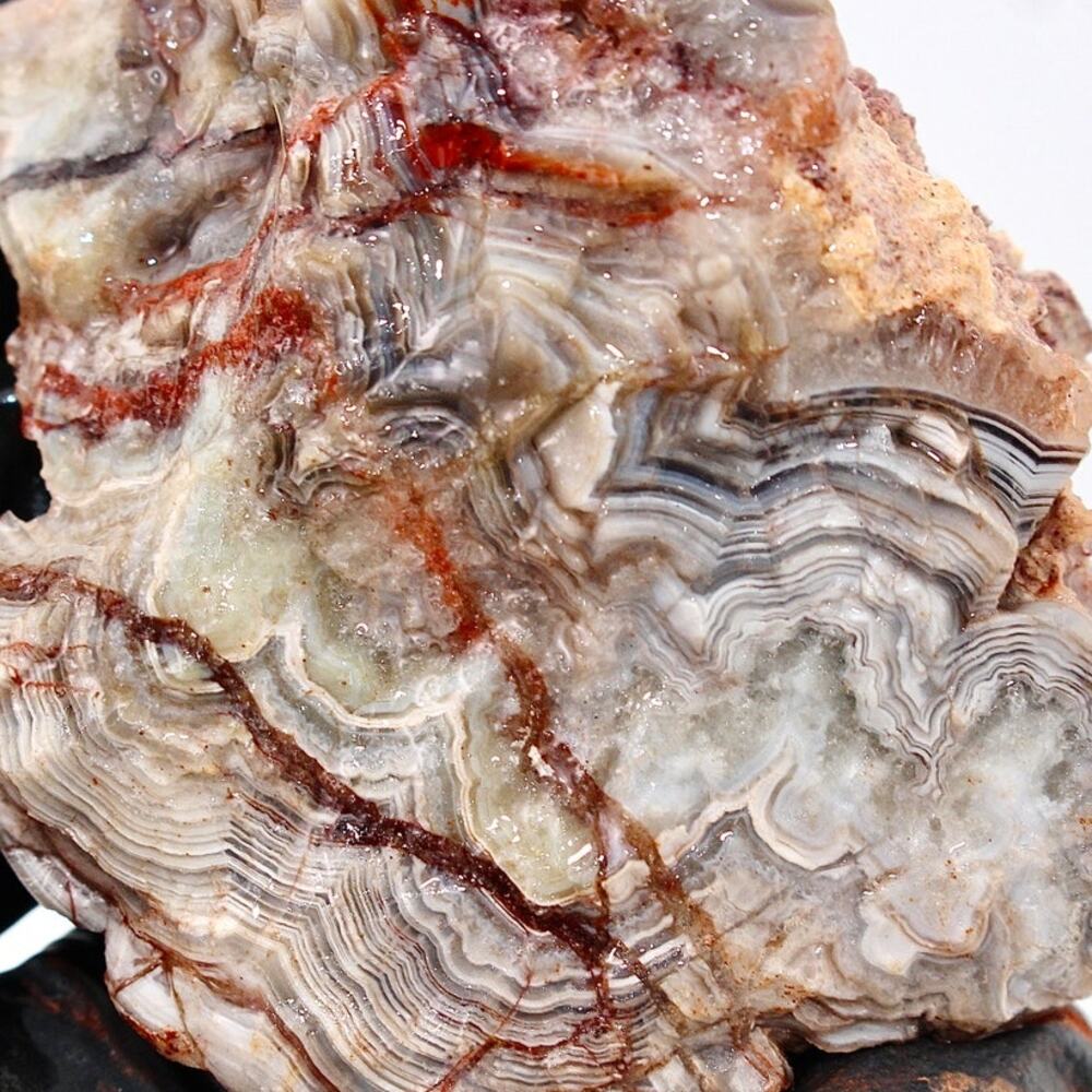 1.5oz Ice Candle Bubble Crazy Lace Quartz Druzy Agate Rough Raw Crystal Lapidary